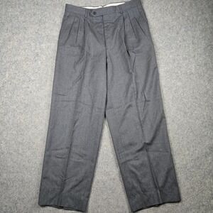Vintage Monsieur Givenchy Dress Pants Mens 34R Gray Pleated Front Made in USA